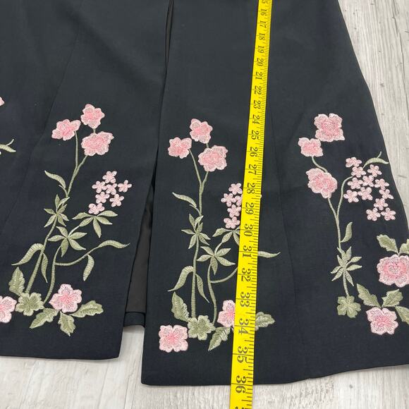 Appleseed's Black 2 Piece Dress Overcoat Floral Mother Of Bride Date Night Set - Picture 14 of 14